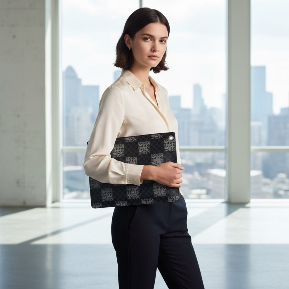 Louis Vuitton~Christopher Nemeth Collaboration Leather Unisex Portfolio - Picture 2 of 10